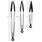 Hastings Home Set of 3 Kitchen Tongs, Stainless Steel with Non-Stick Silicone Tips, Utensils for Cooking, Grilling 922444EXN - alternate 2
